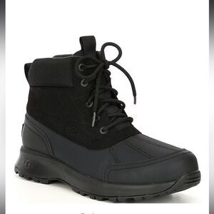 Ugg Emmett Duck Boots High Top Lace Up Black Mens Size 9, New in box